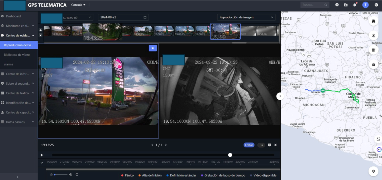 Plataforma de monitoreo y reproducción de video para unidades móviles
